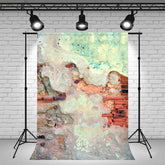 Vintage Damaged Street Brick Wall Backdrop - Layoris
